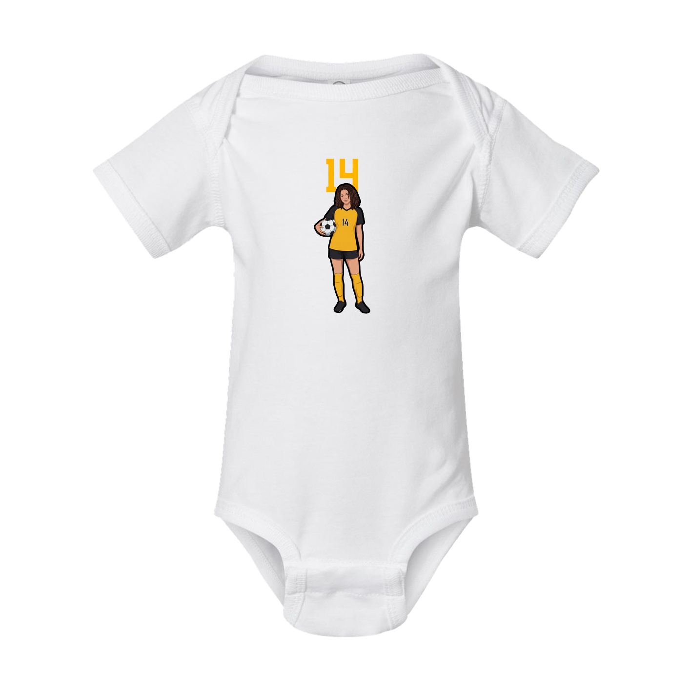 Baby Onesie — Number Top in White