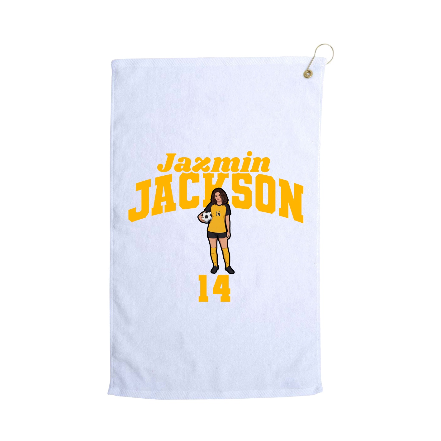 Golf Towel — Signature Arch in White