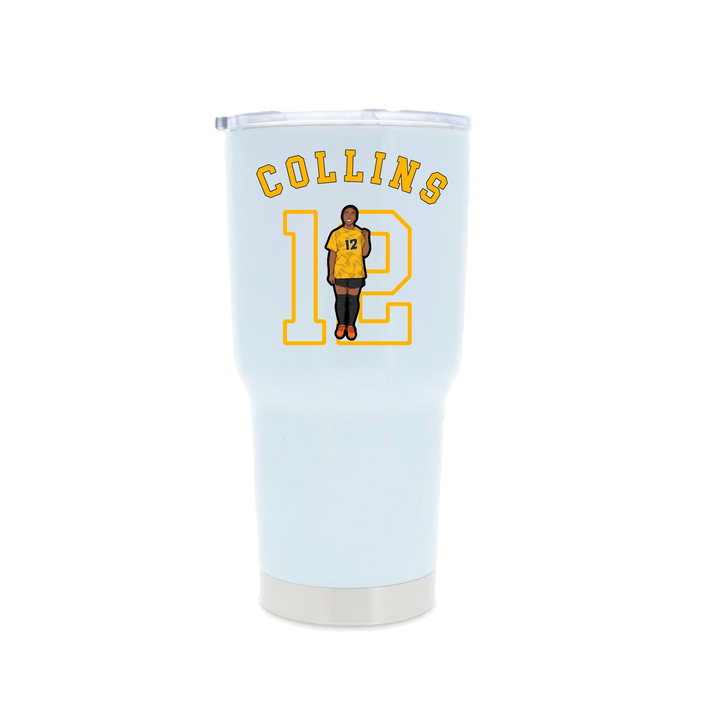 30oz Stainless Steel Tumbler — Shirsey Arch in White