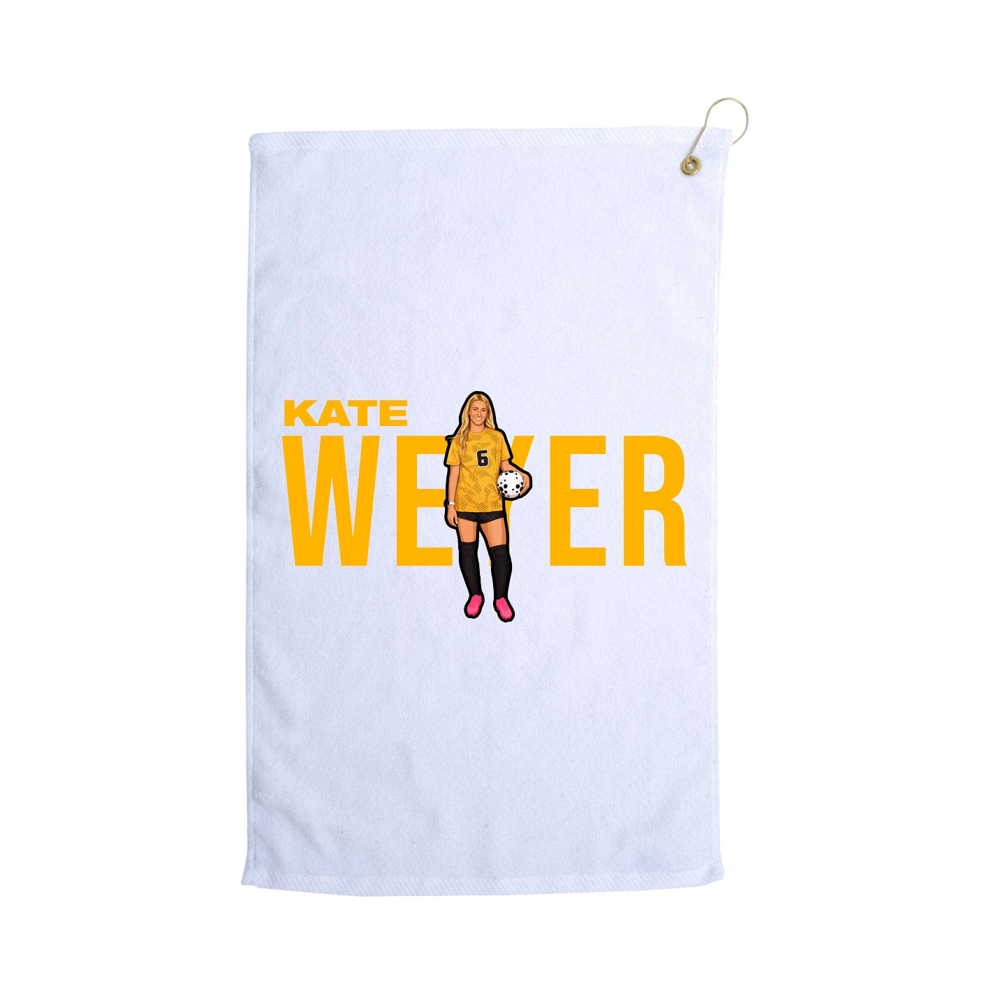 Golf Towel — Player Name in White