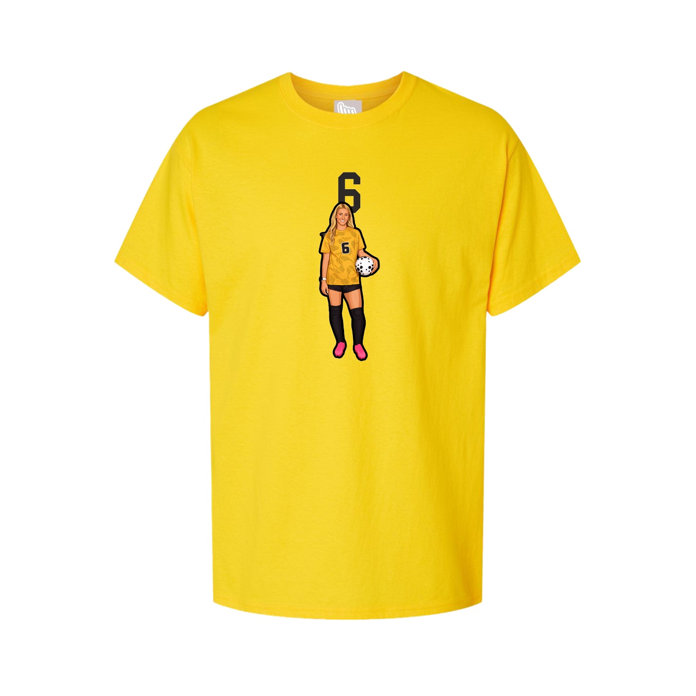 Youth Tee — Number Top in Gold