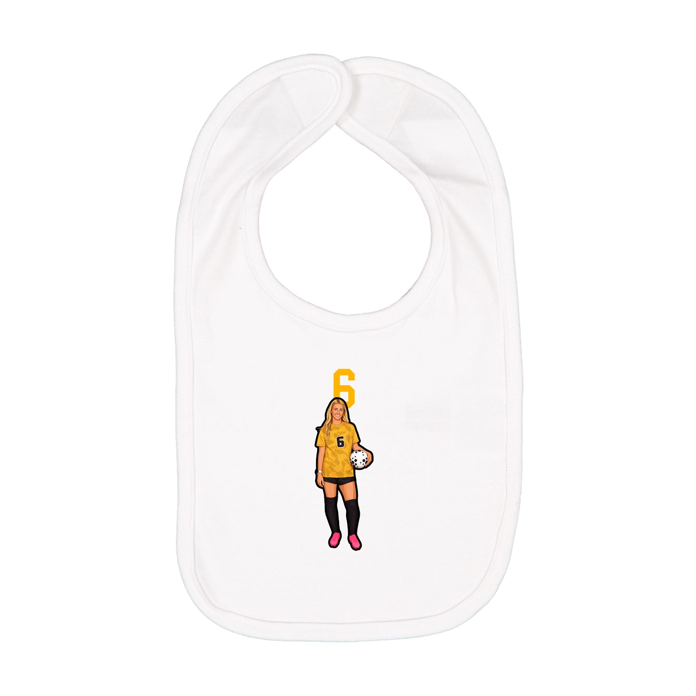 Infant Bib — Number Top in White