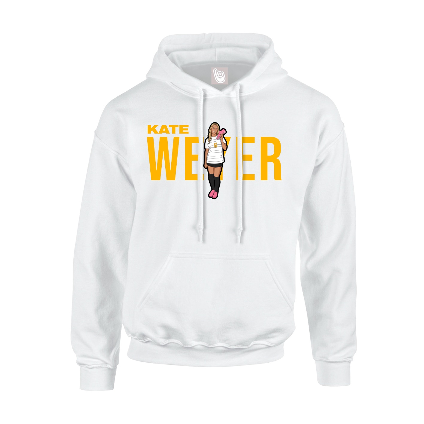 Youth Hoodie — Player Name in White