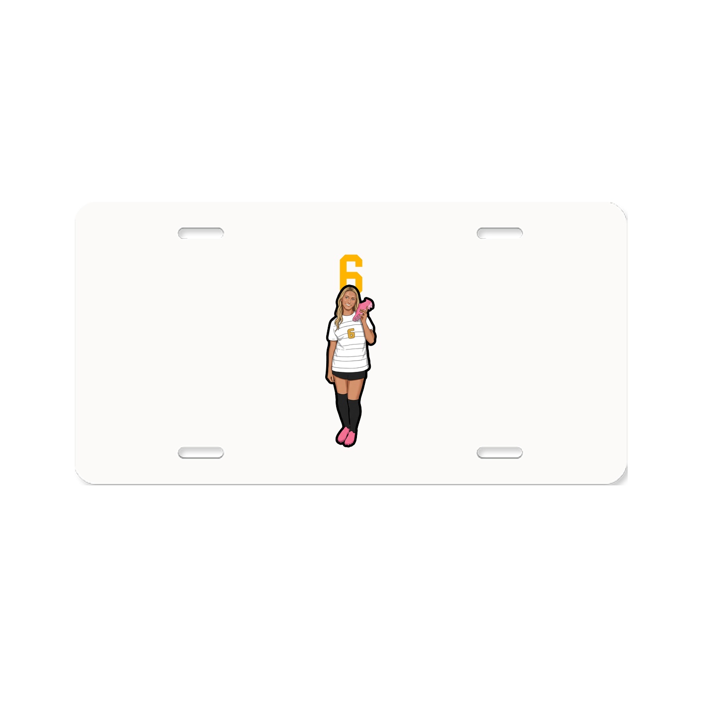 License Plate — Number Top in Classic