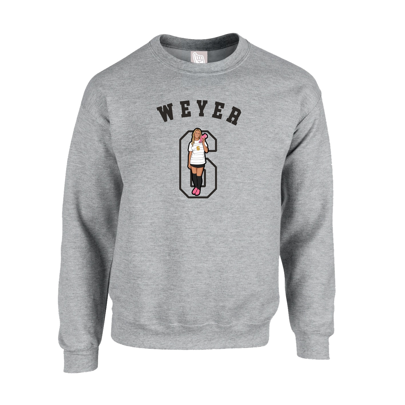 Fleece Crew — Shirsey Arch in Grey