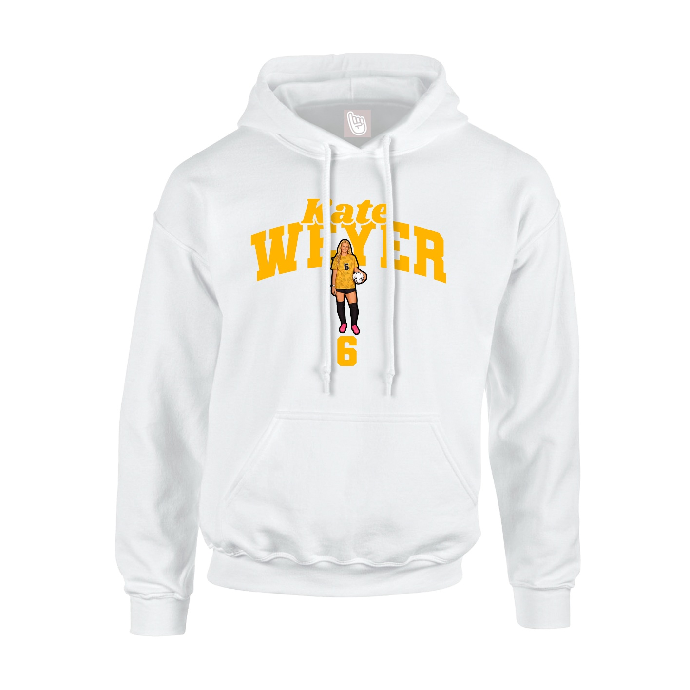 Hoodie — Signature Arch in White