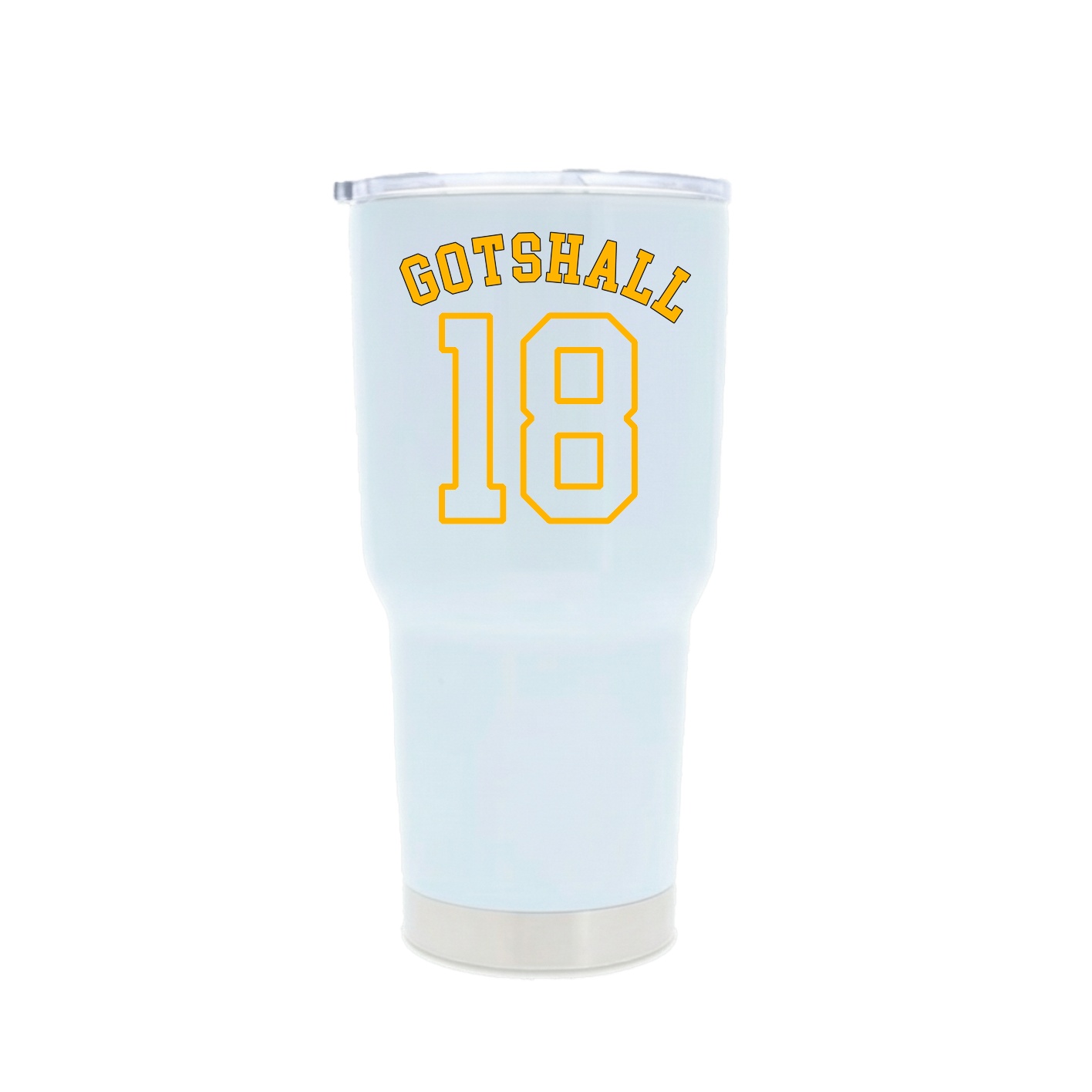 30oz Stainless Steel Tumbler — Shirsey Arch in White