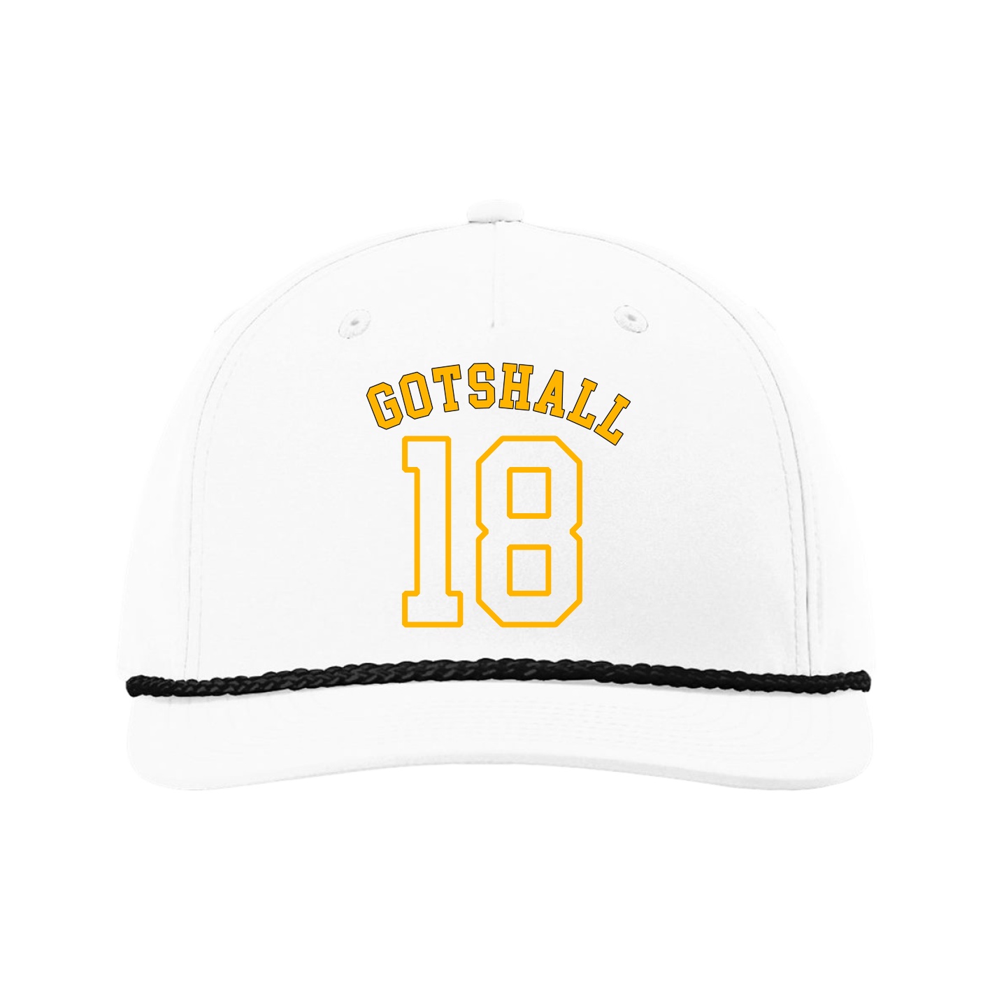 Five-Panel Classic Rope Cap — Shirsey Arch in White