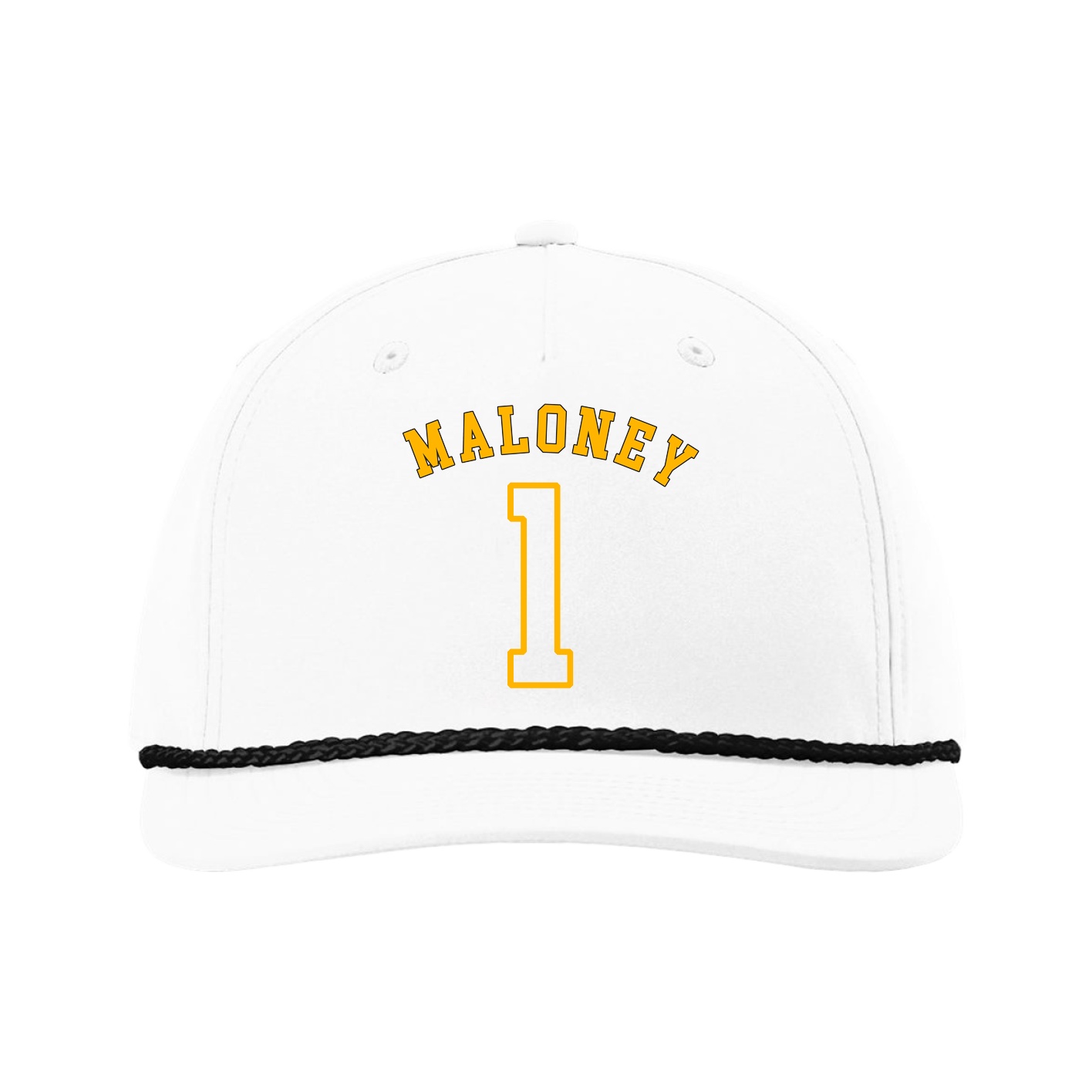 Five-Panel Classic Rope Cap — Shirsey Arch in White