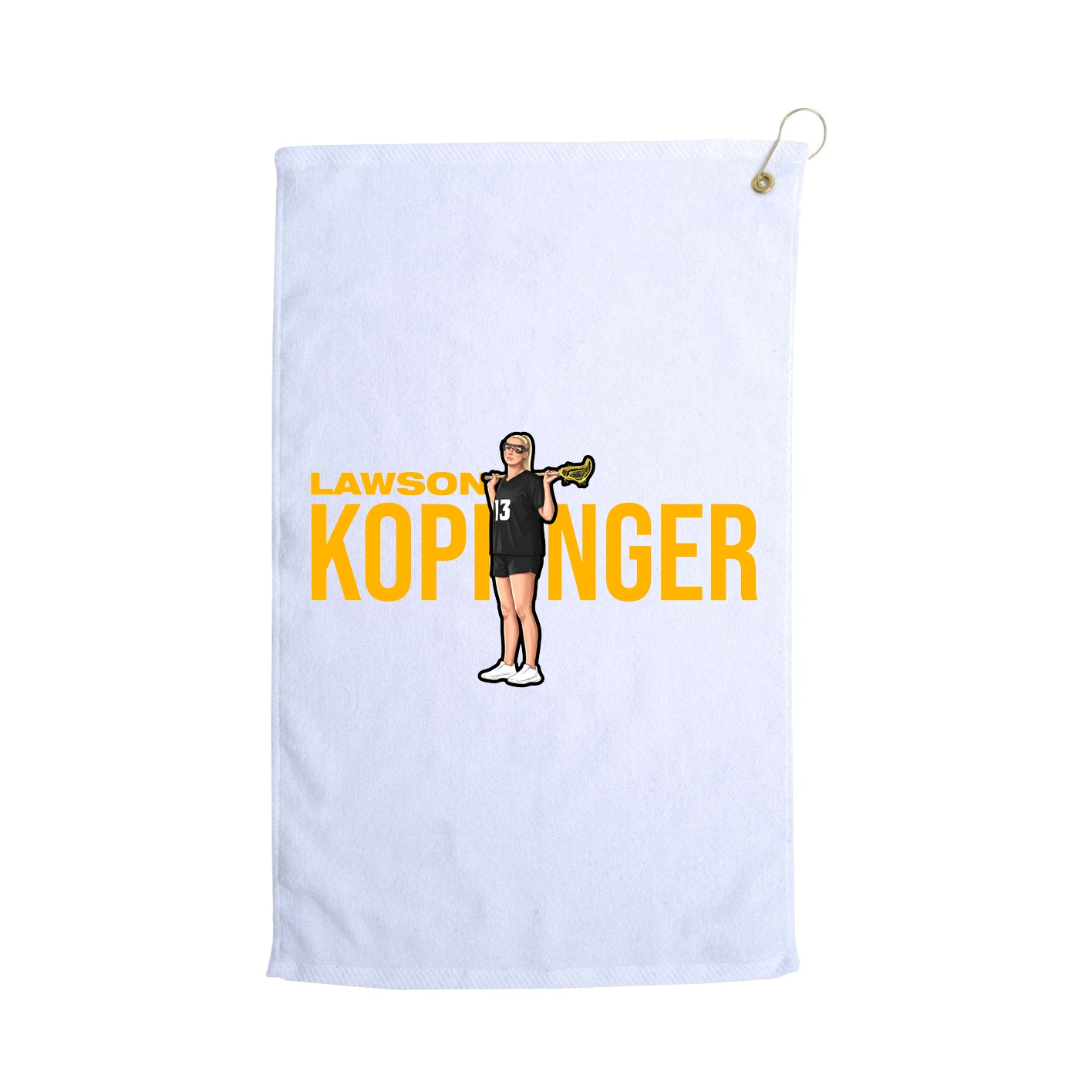 Golf Towel — Player Name in White