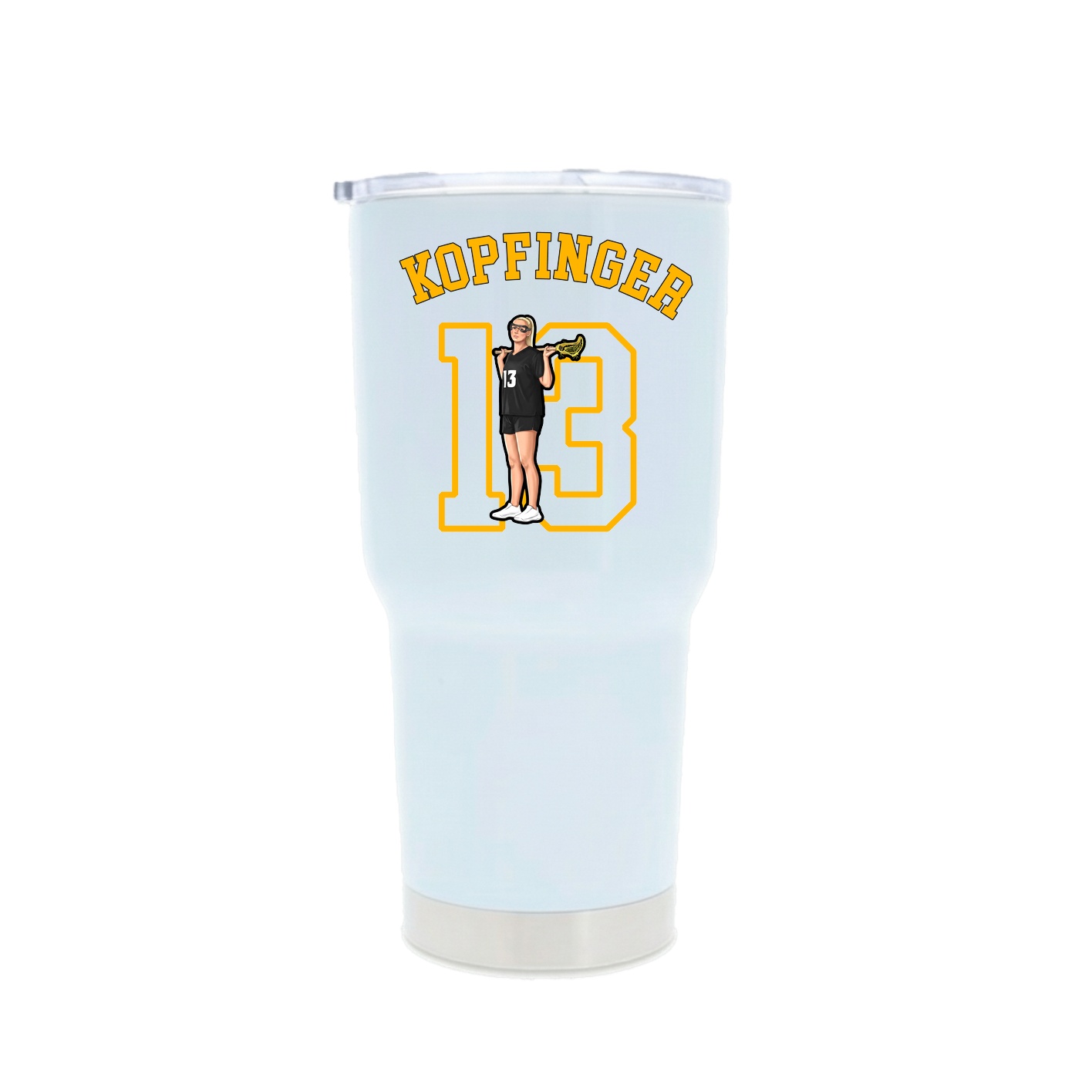 30oz Stainless Steel Tumbler — Shirsey Arch in White