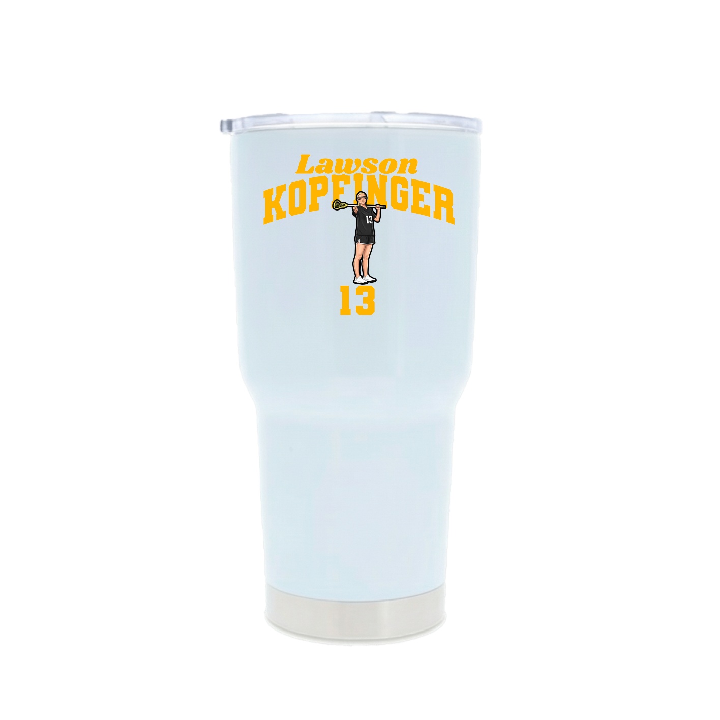 30oz Stainless Steel Tumbler — Signature Arch in White