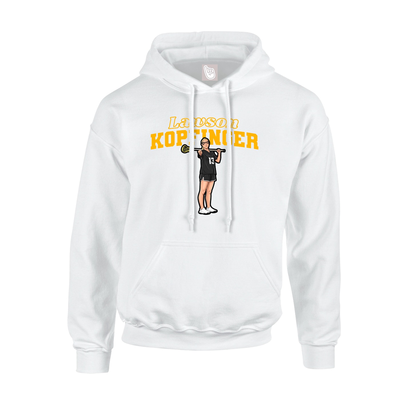 Hoodie — Name Arch in White