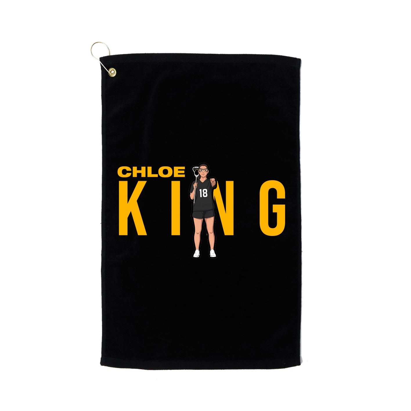 Golf Towel — Player Name in Black