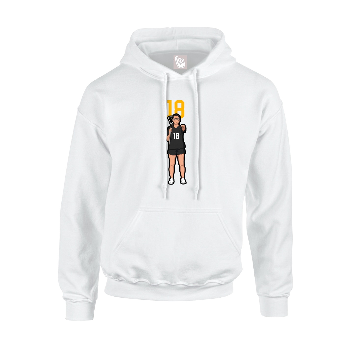Hoodie — Number Top in White