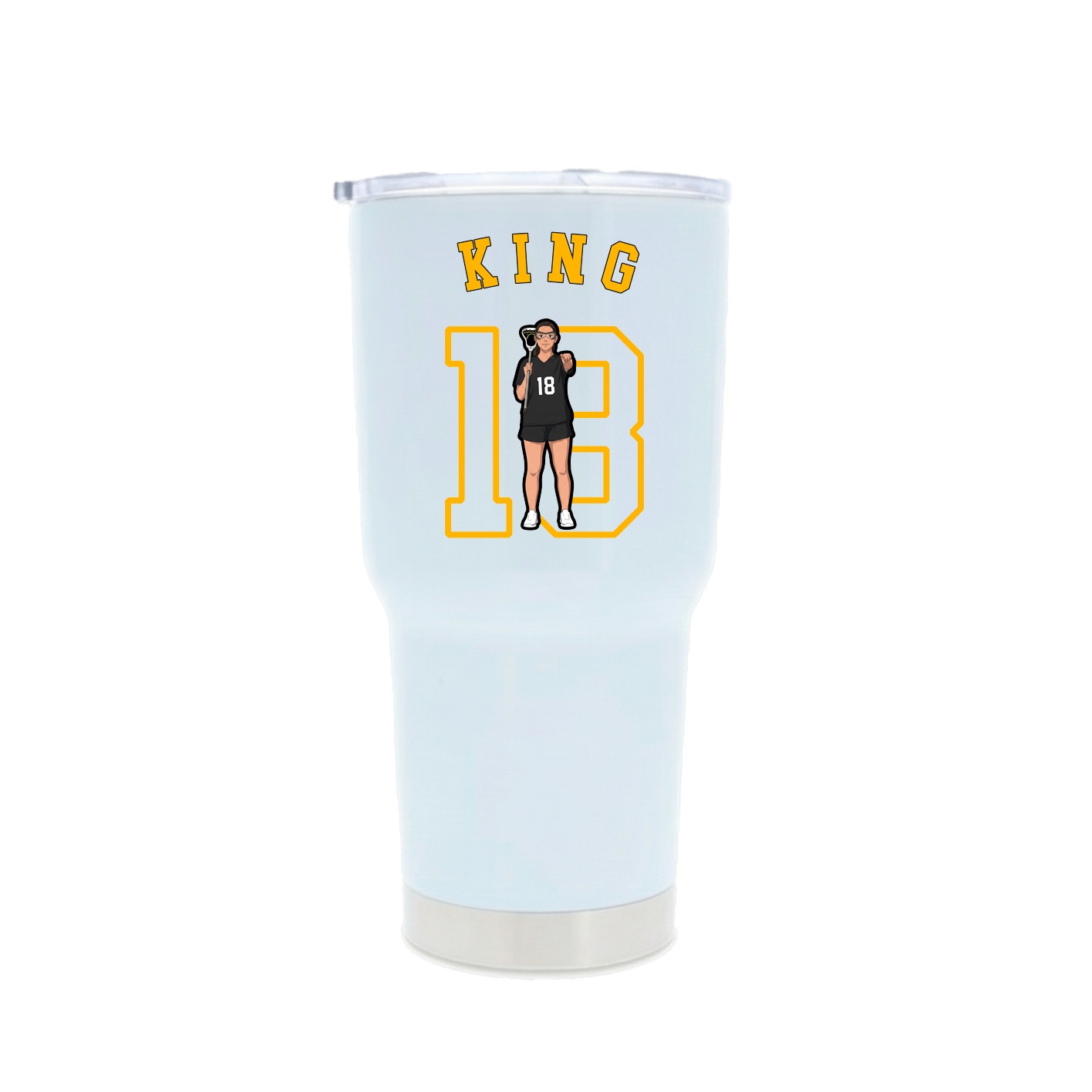 30oz Stainless Steel Tumbler — Shirsey Arch in White