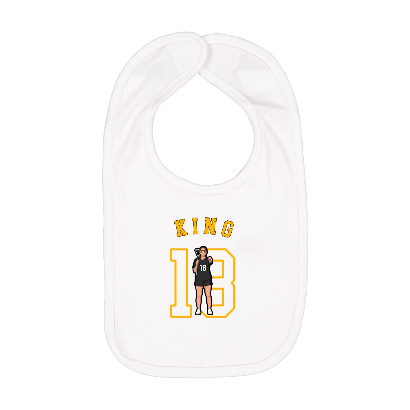 Infant Bib — Shirsey Arch in White