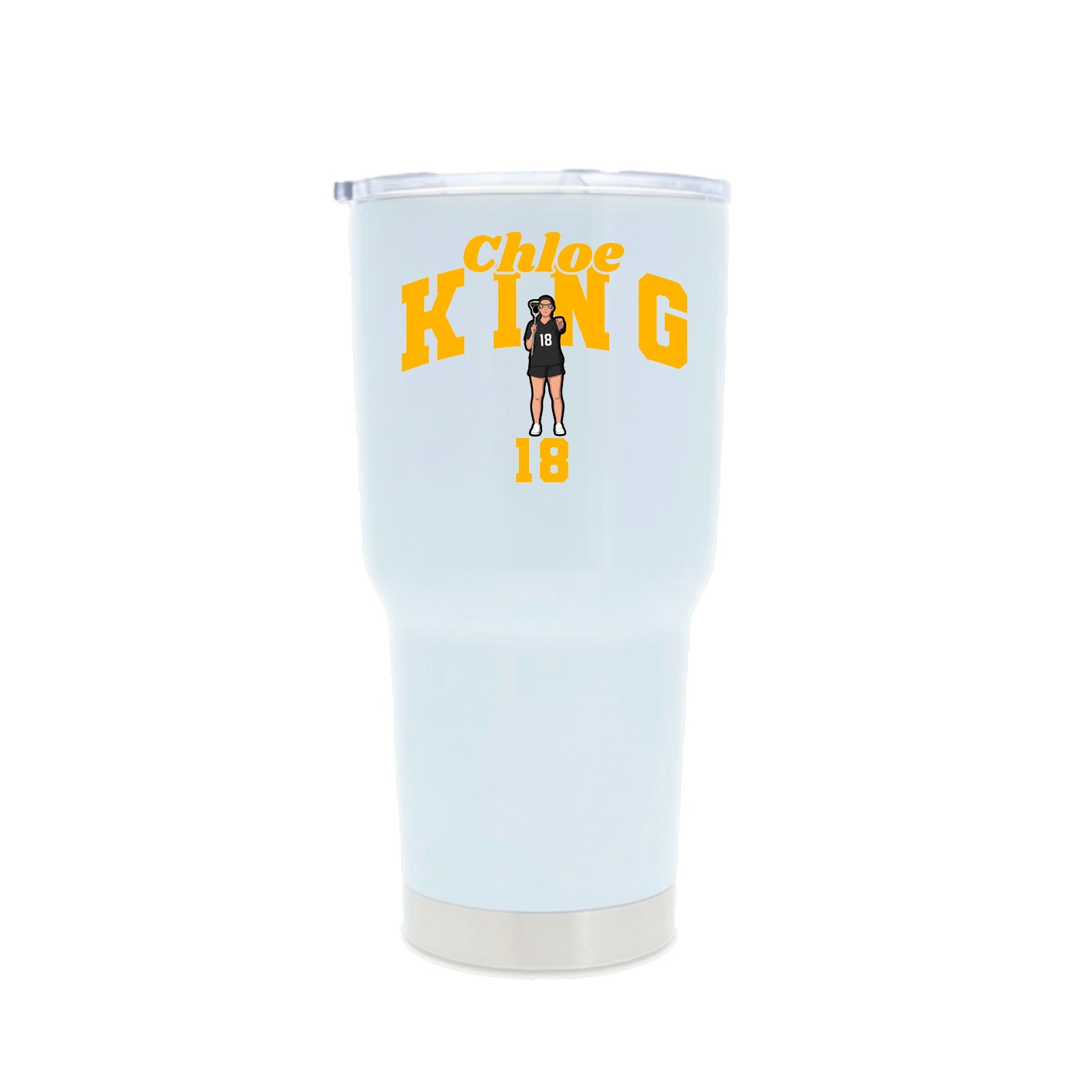 30oz Stainless Steel Tumbler — Signature Arch in White
