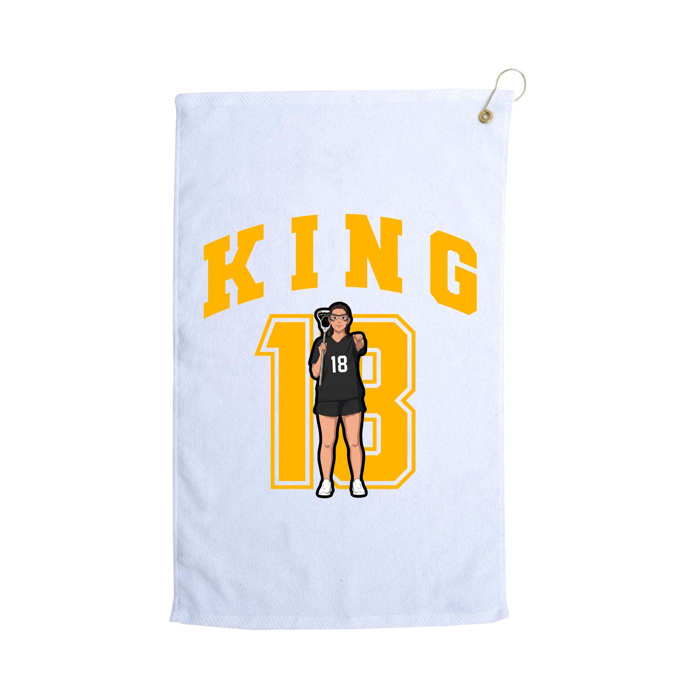Golf Towel — Number in White