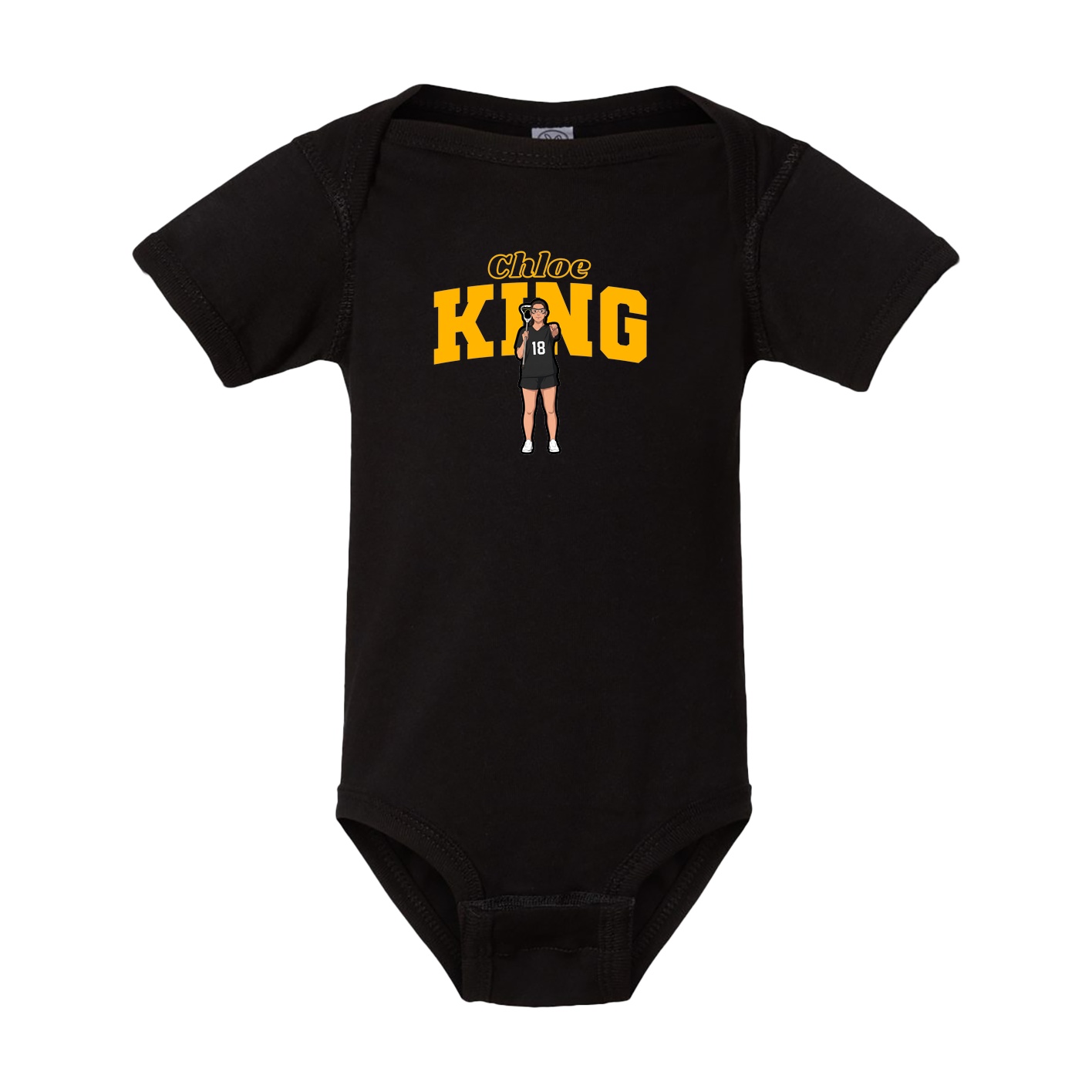 Baby Onesie — Name Arch in Black