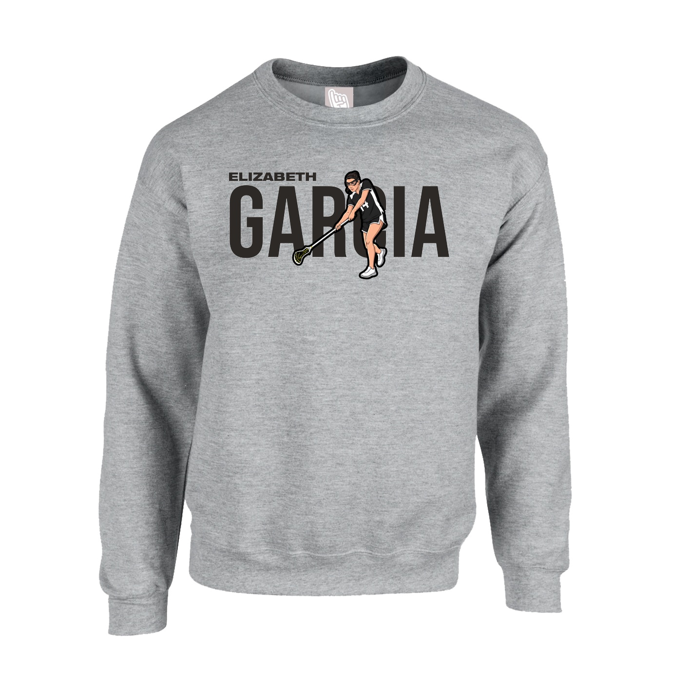Fleece Crew — Player Name in Grey