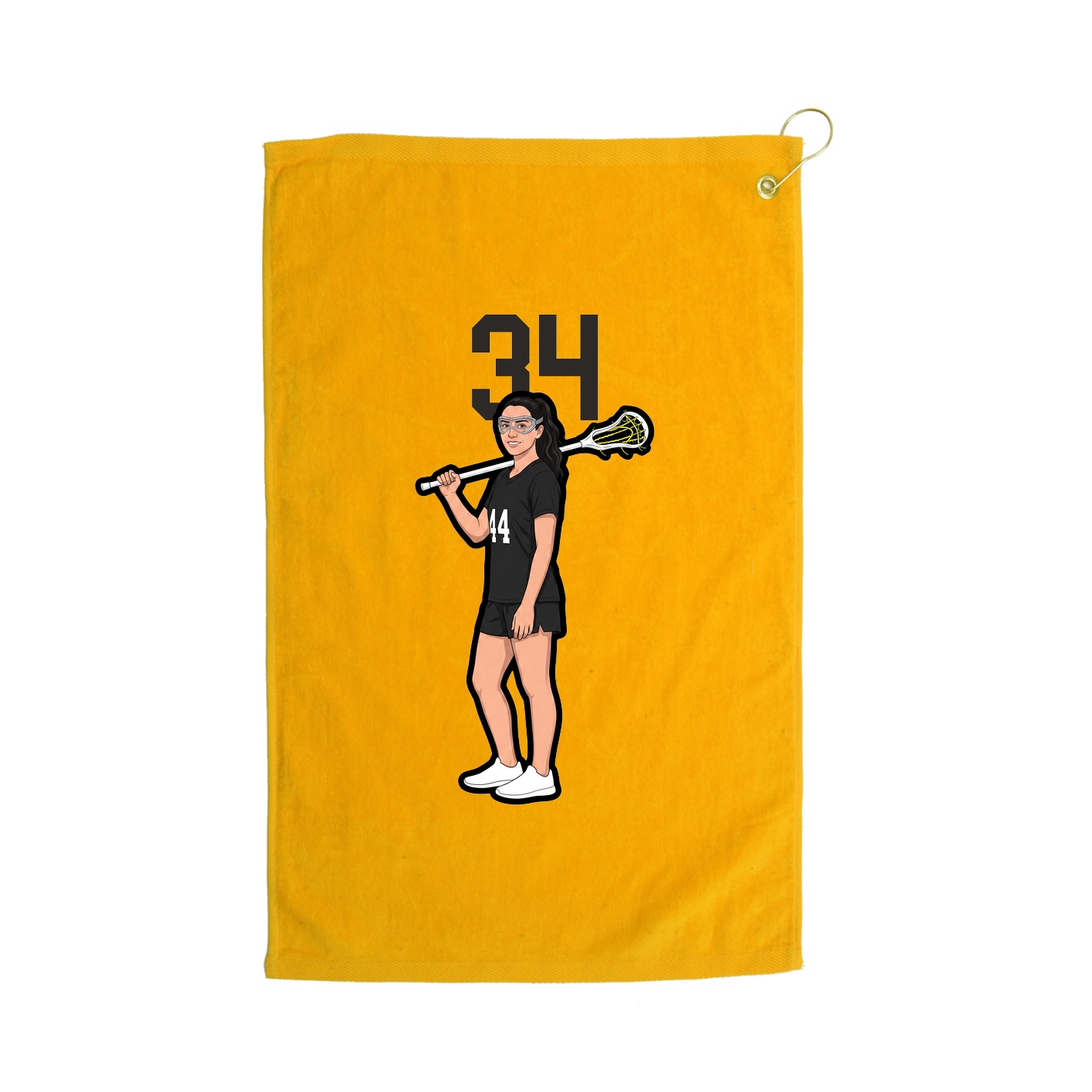 Golf Towel — Number Top in Gold