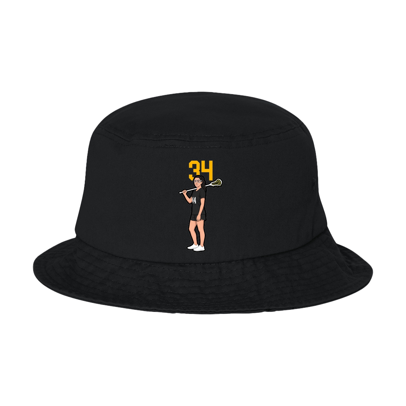 Bucket Cap — Number Top in Black