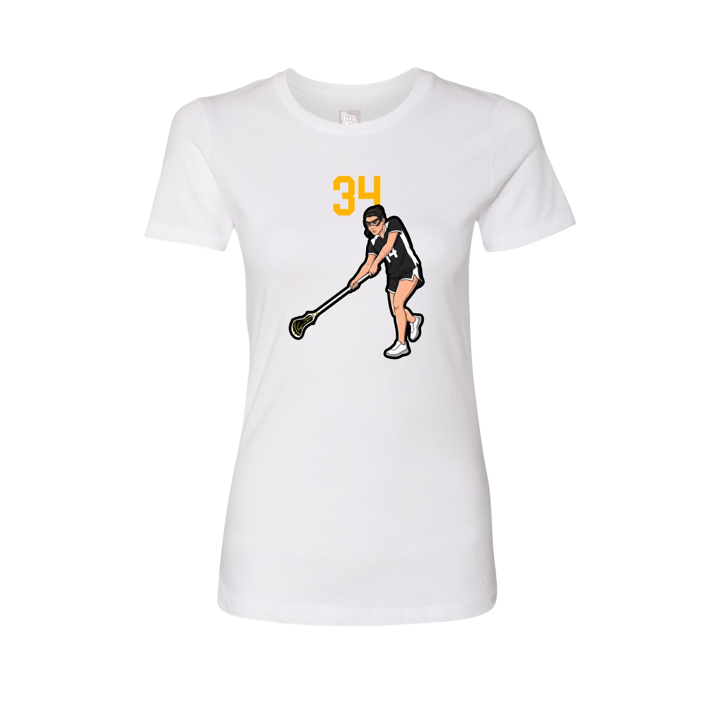 Fitted Women's Tee — Number Top in White
