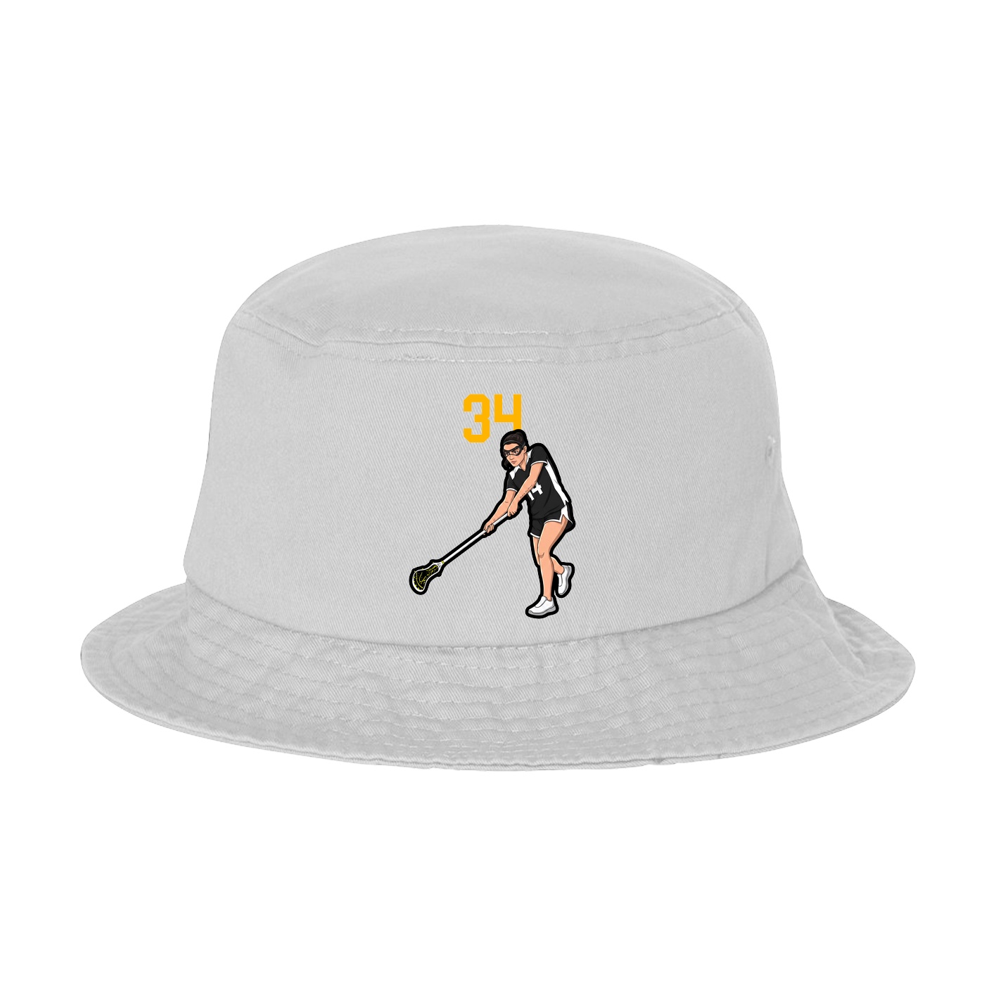 Bucket Cap — Number Top in White