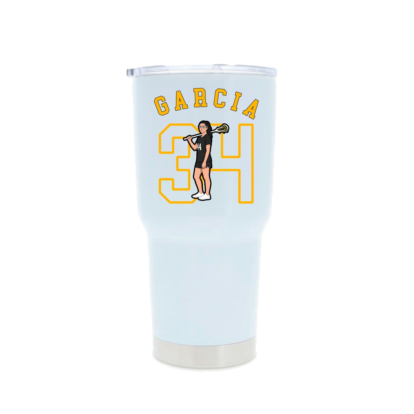 30oz Stainless Steel Tumbler — Shirsey Arch in White