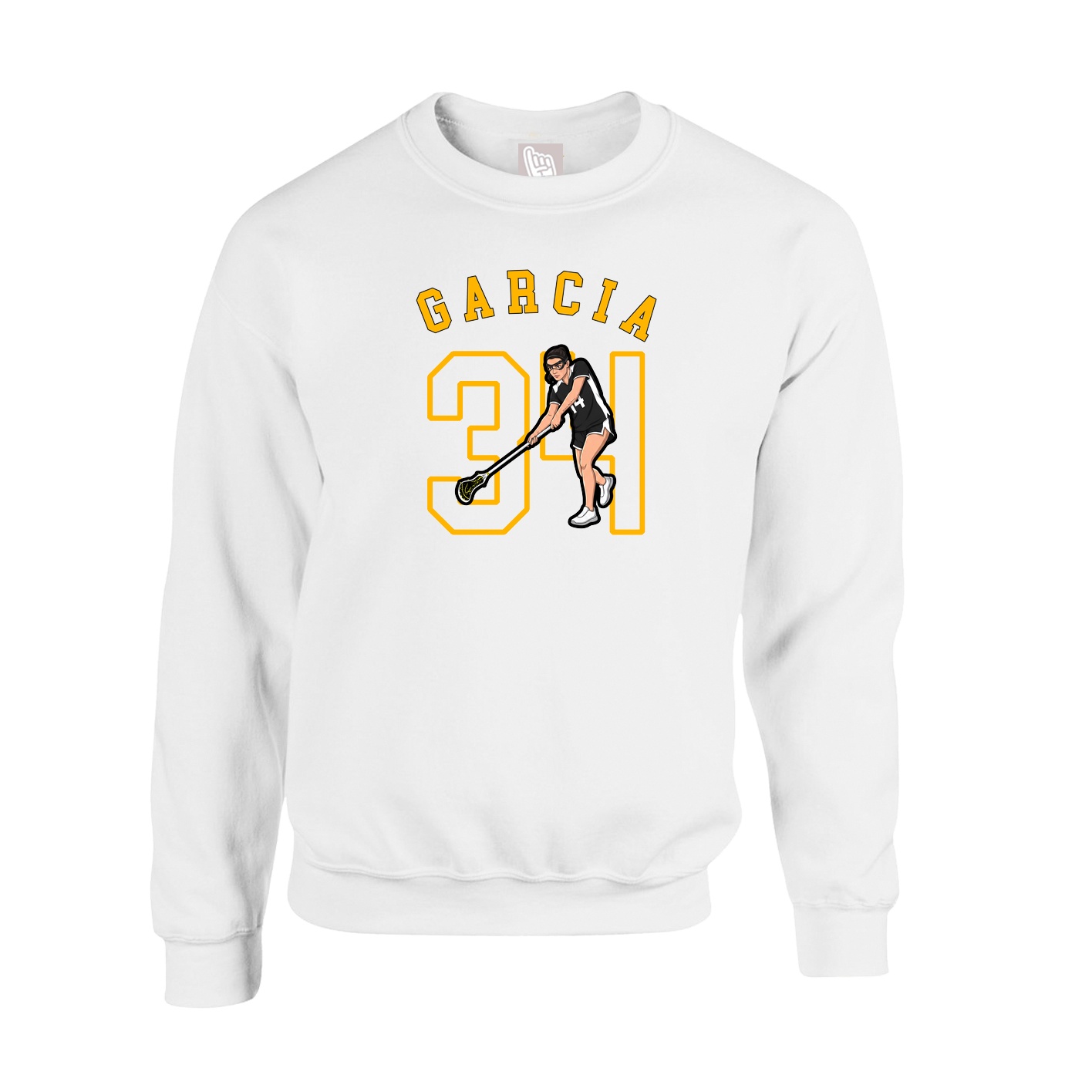 Fleece Crew — Shirsey Arch in White