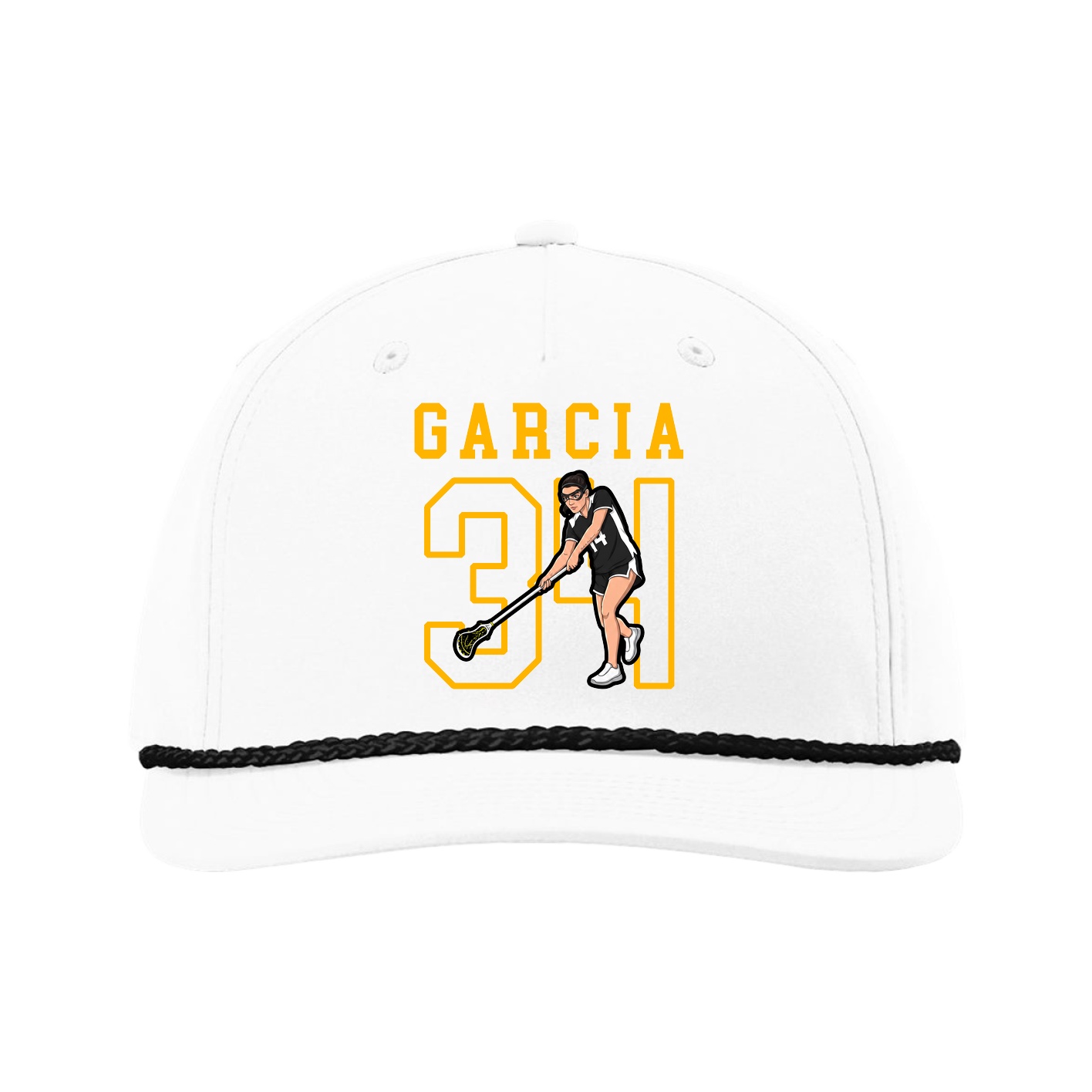 Five-Panel Classic Rope Cap — Shirsey in White