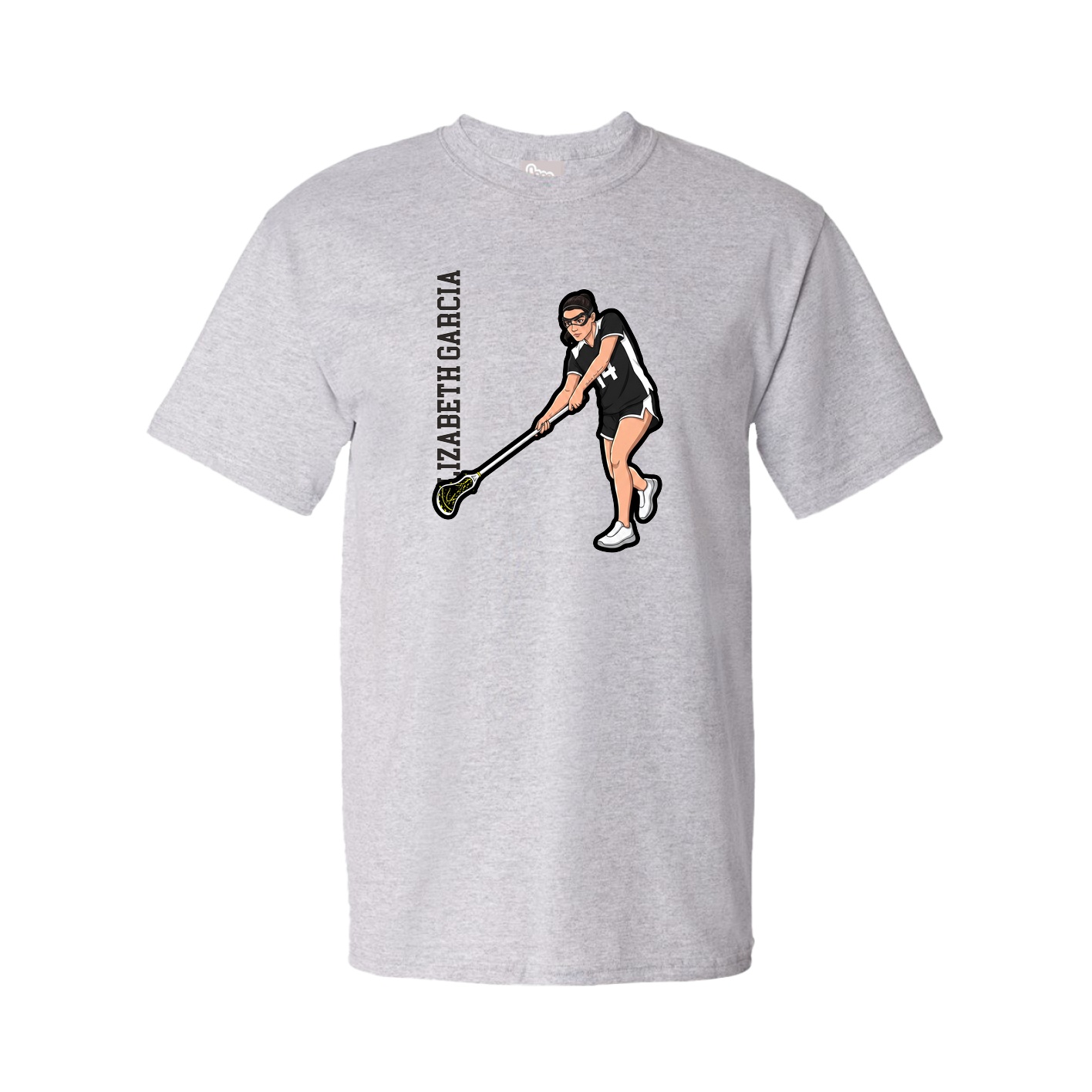 Tee — Name Vertical in Grey