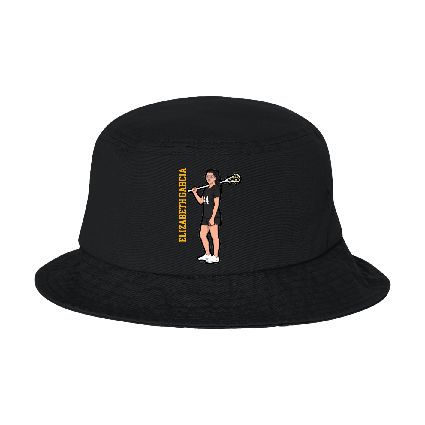 Bucket Cap — Name Vertical in Black