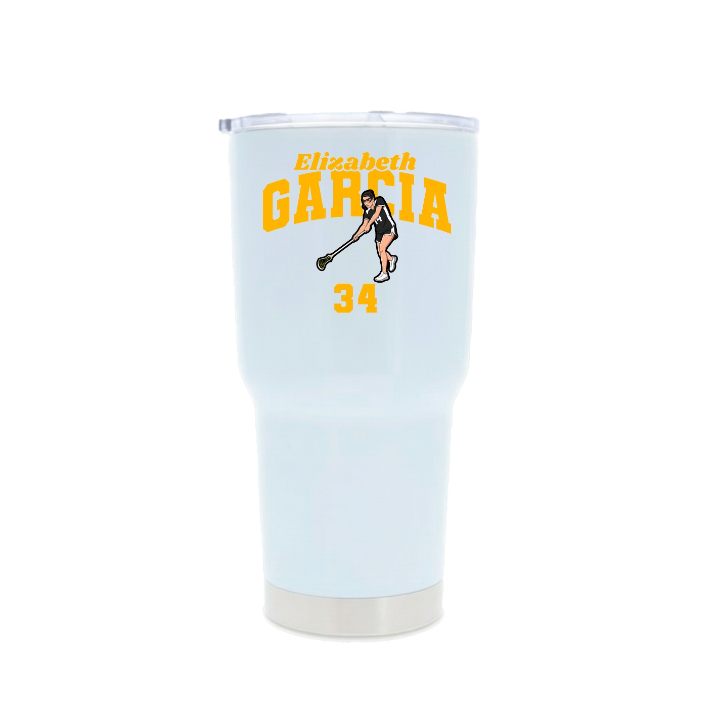 30oz Stainless Steel Tumbler — Signature Arch in White