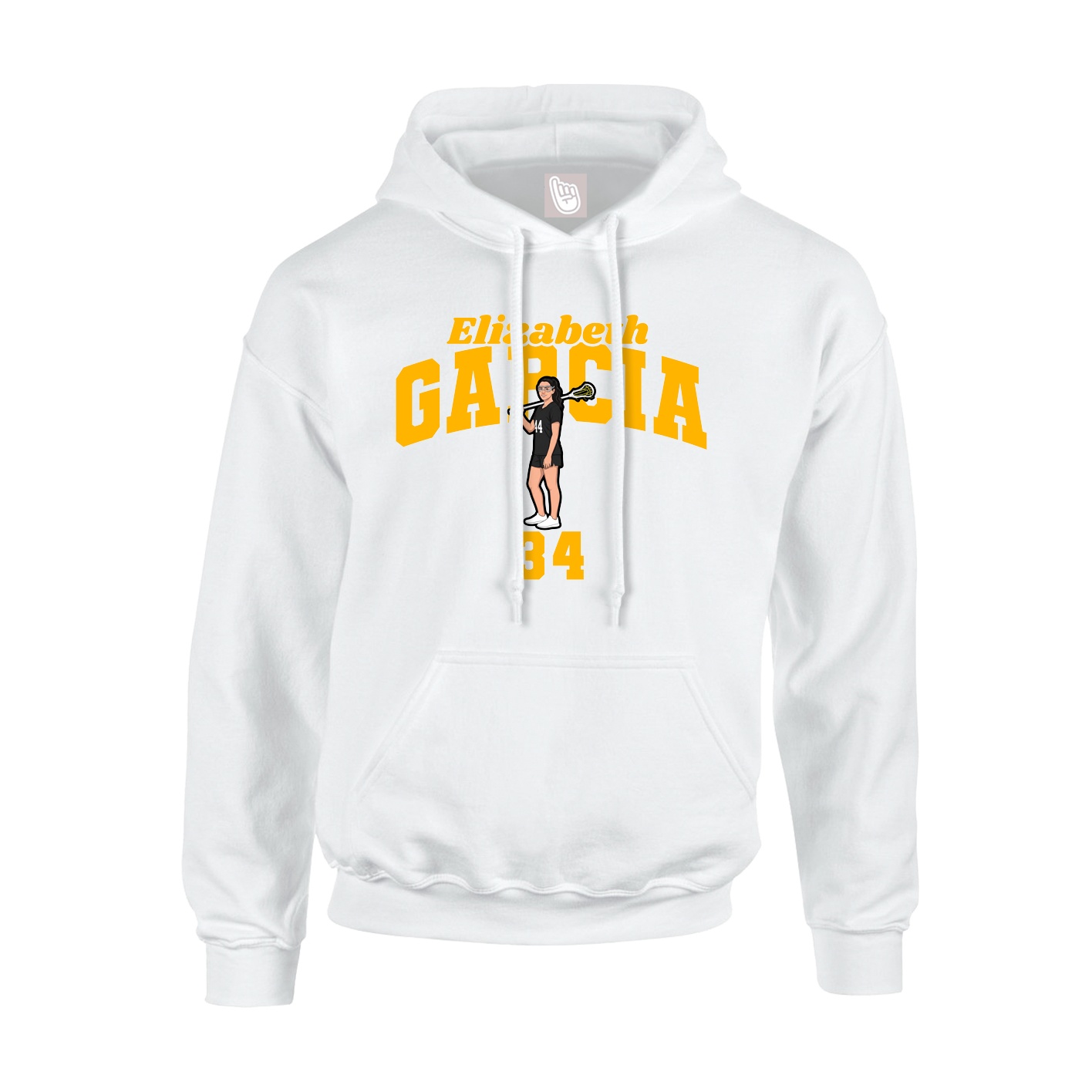 Hoodie — Signature Arch in White