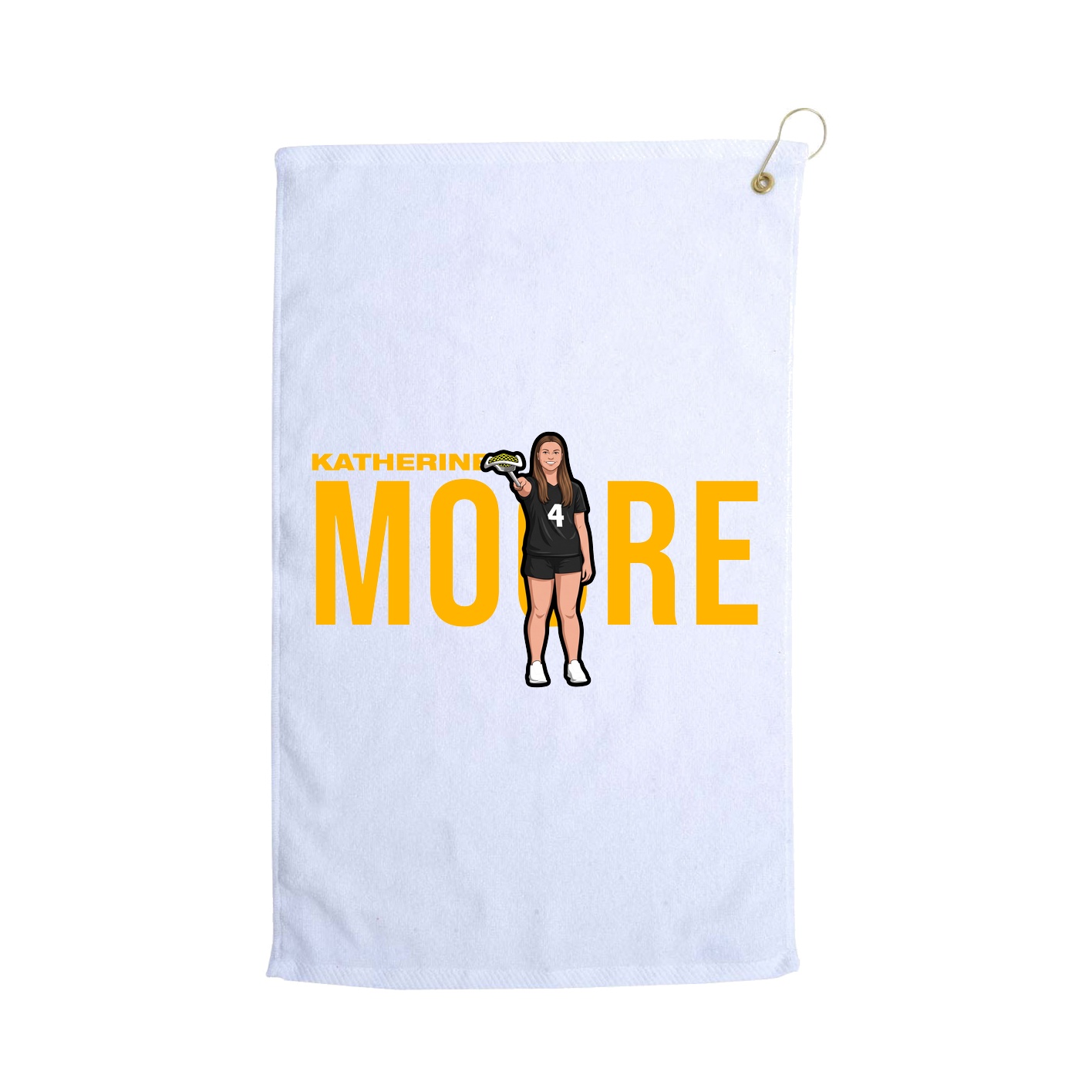 Golf Towel — Player Name in White