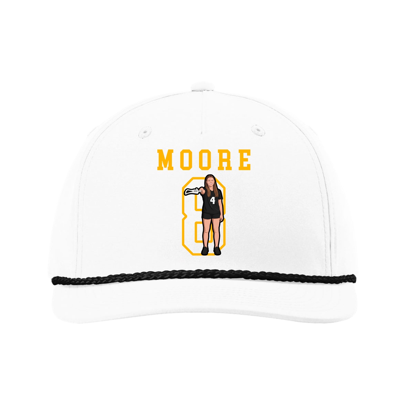 Five-Panel Classic Rope Cap — Shirsey in White