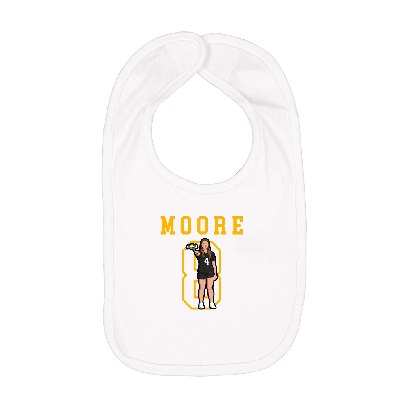 Infant Bib — Shirsey in White