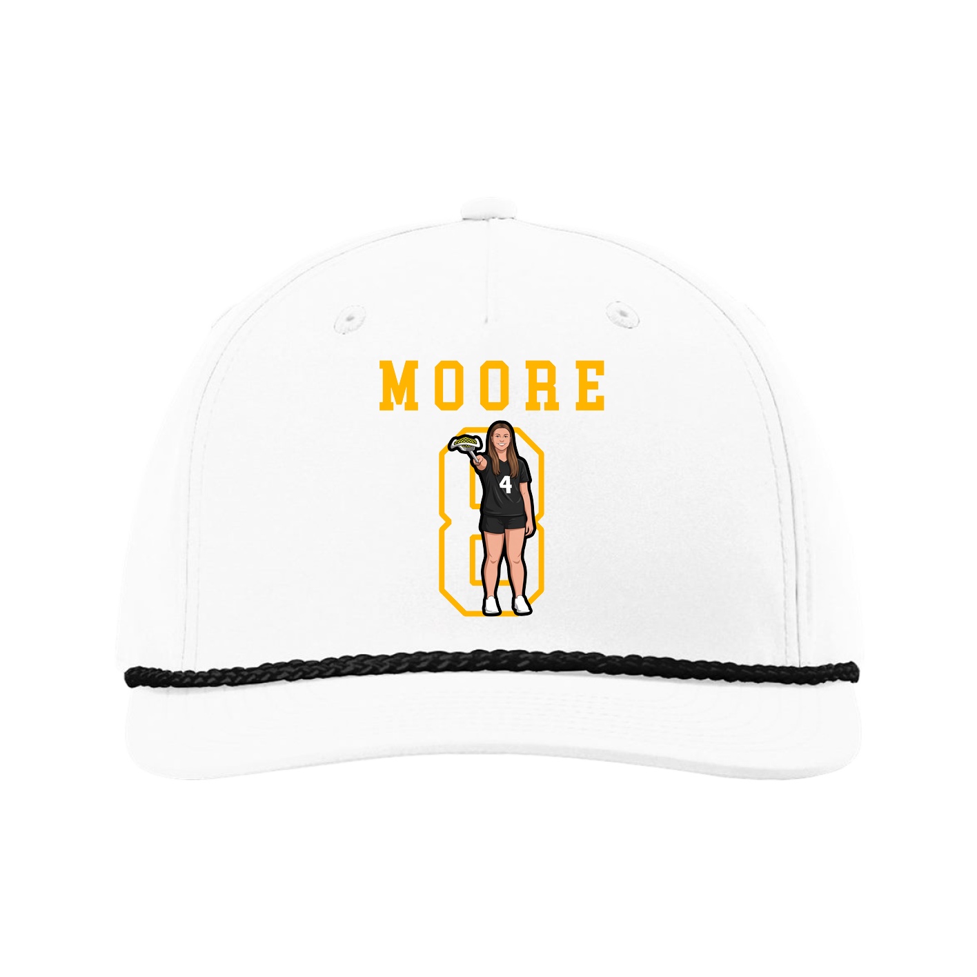 Five-Panel Classic Rope Cap — Shirsey in White
