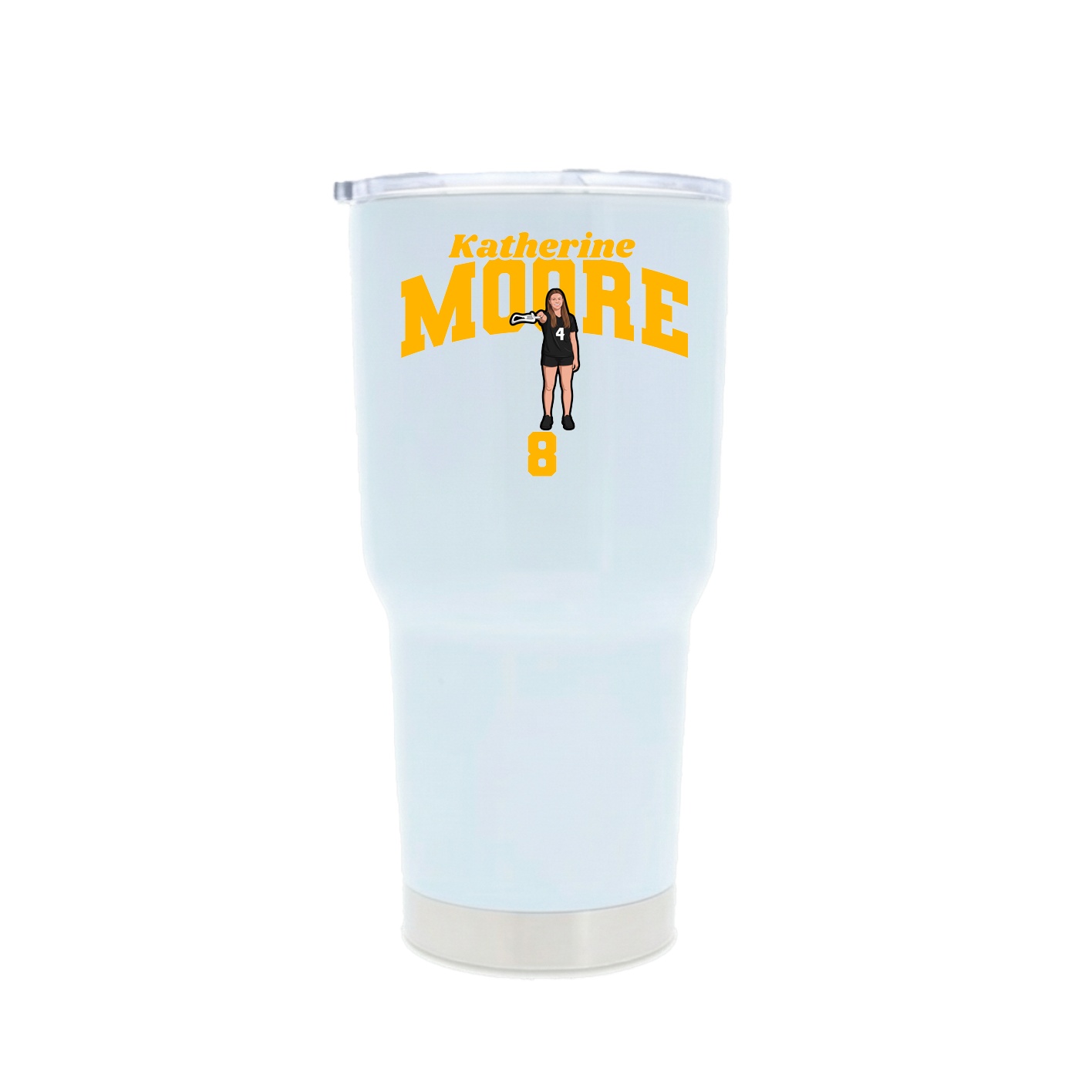 30oz Stainless Steel Tumbler — Signature Arch in White