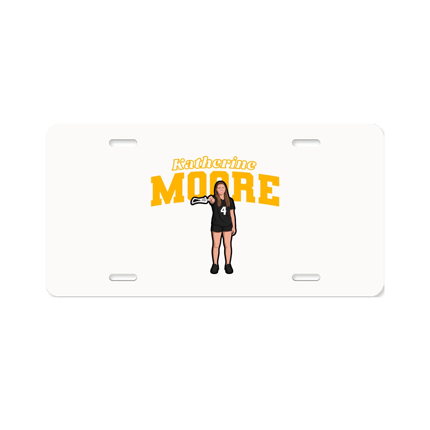 License Plate — Name Arch in Classic