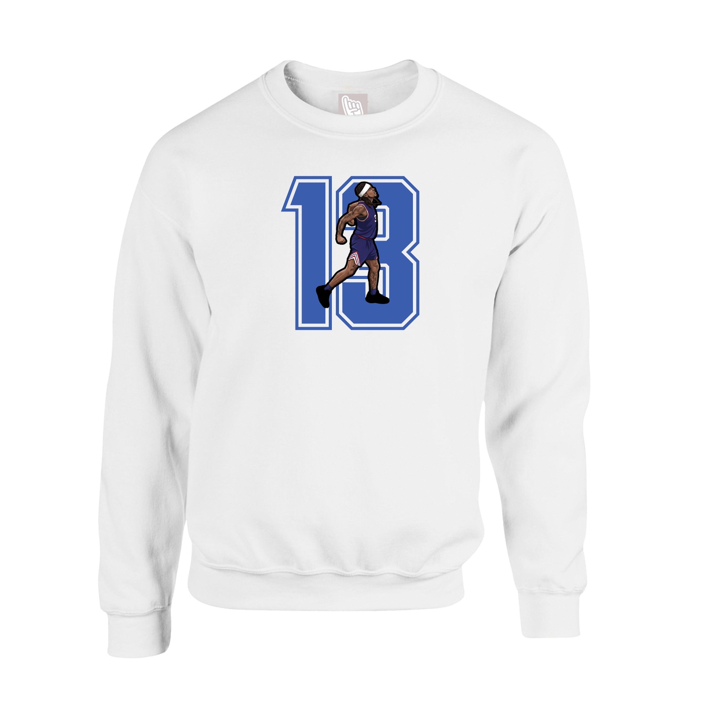 Fleece Crew — Number in White