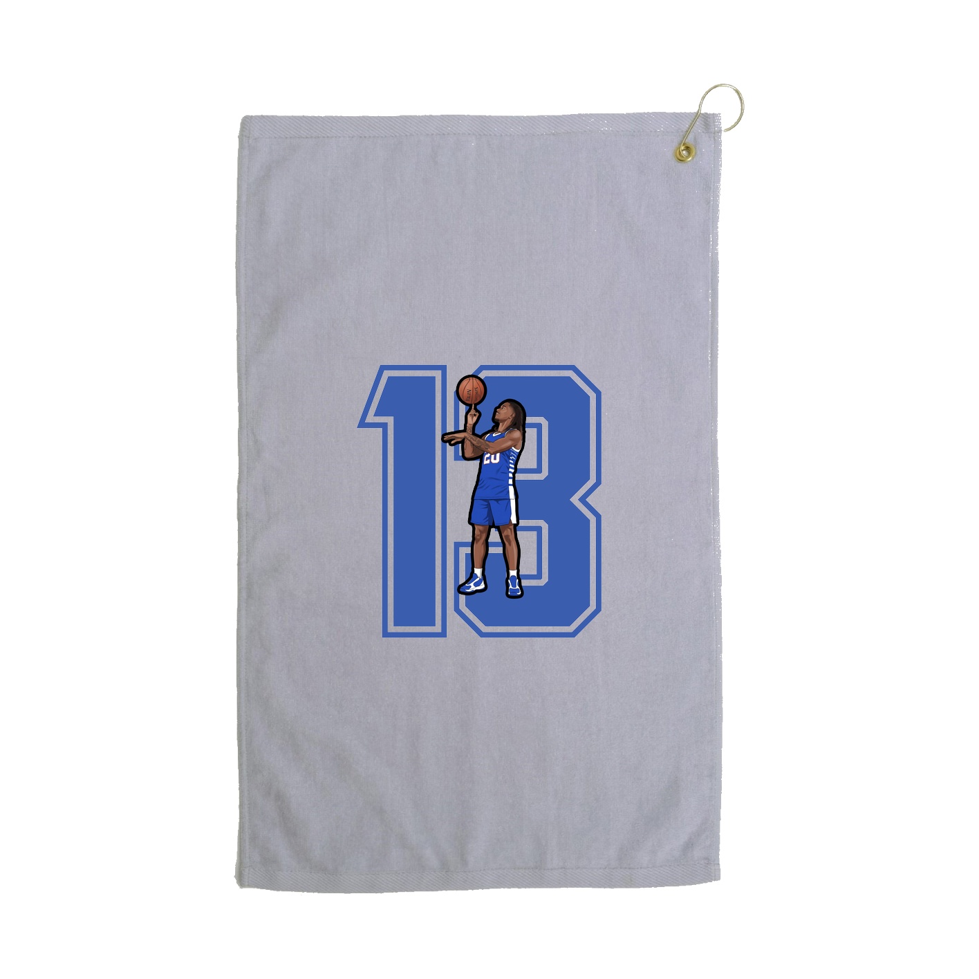 Golf Towel — Number in Grey