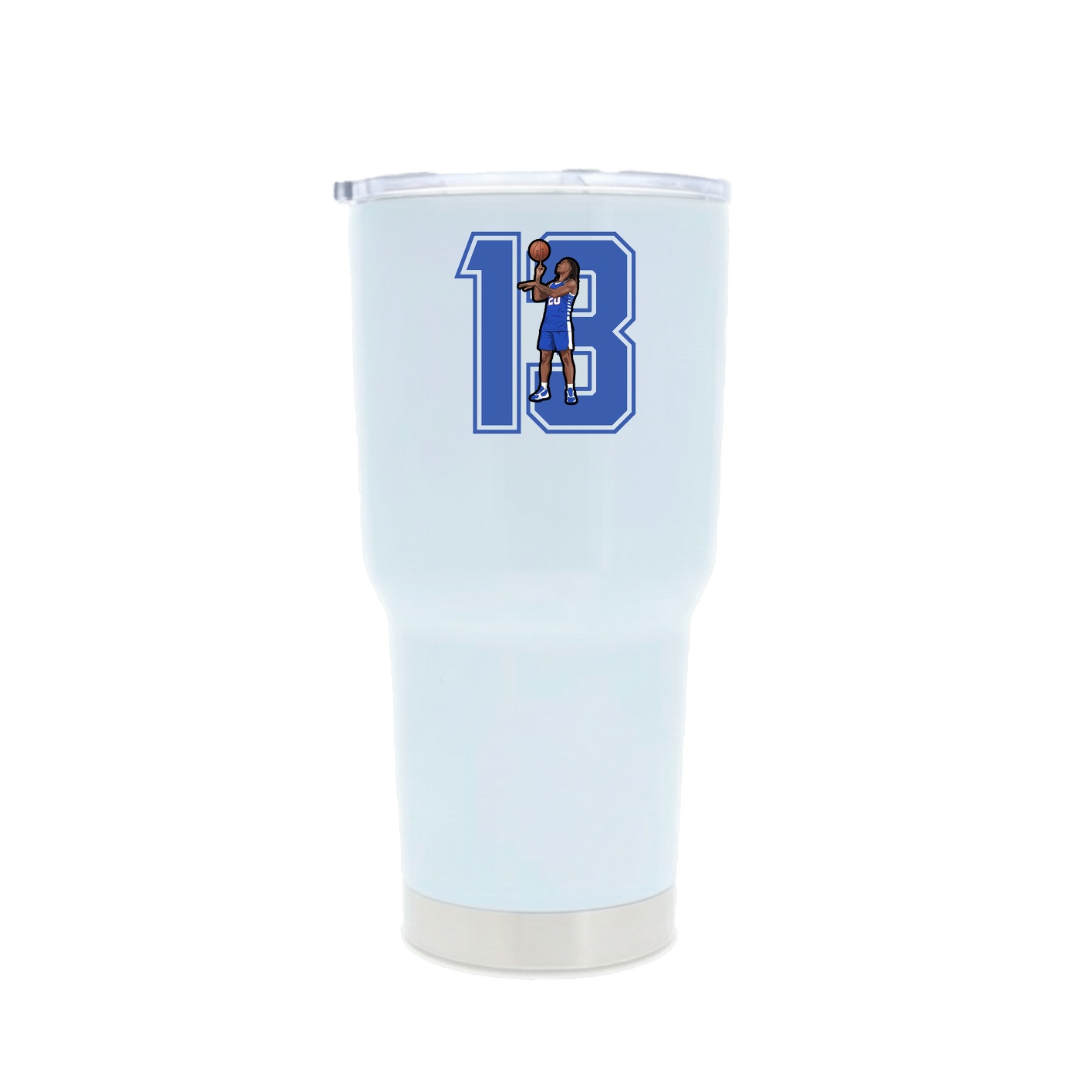 30oz Stainless Steel Tumbler — Number in White