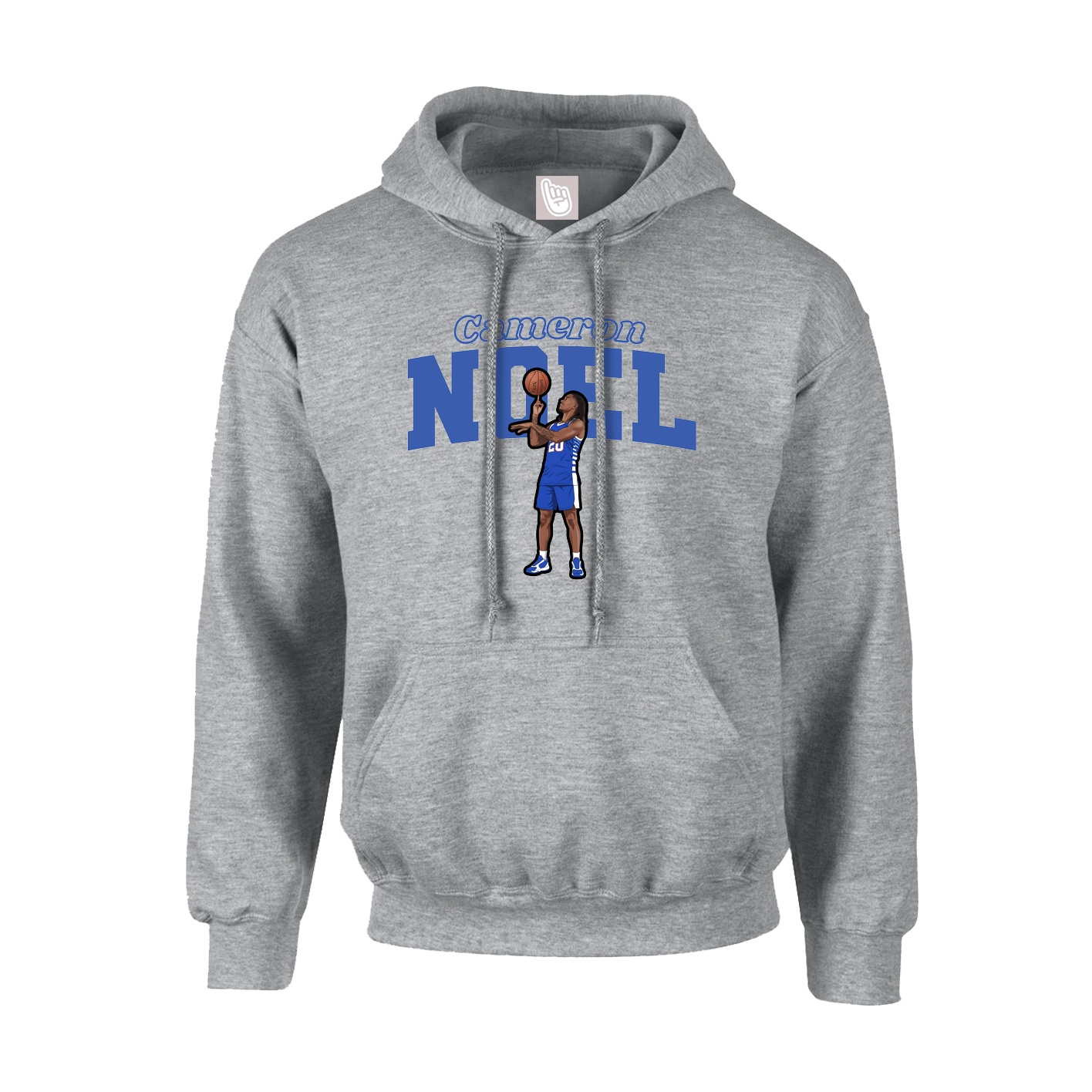 Youth Hoodie — Name Arch in Grey