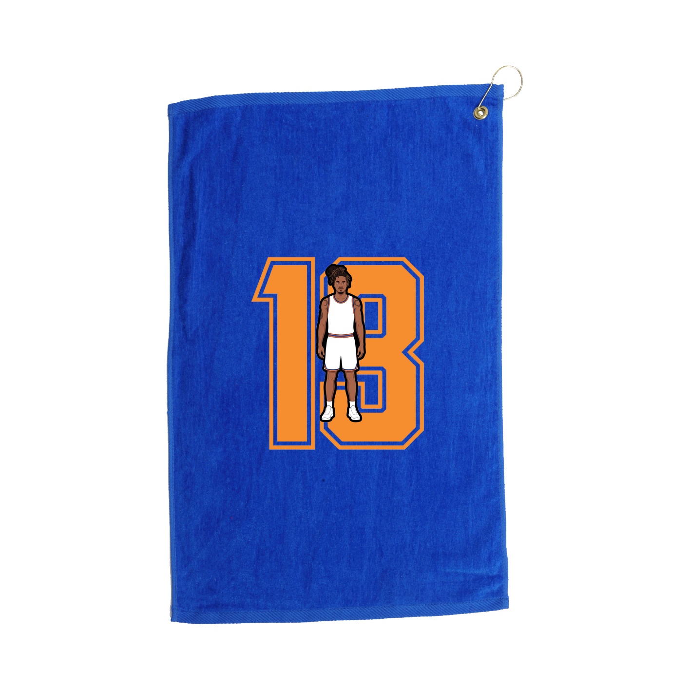 Golf Towel — Number in Royal