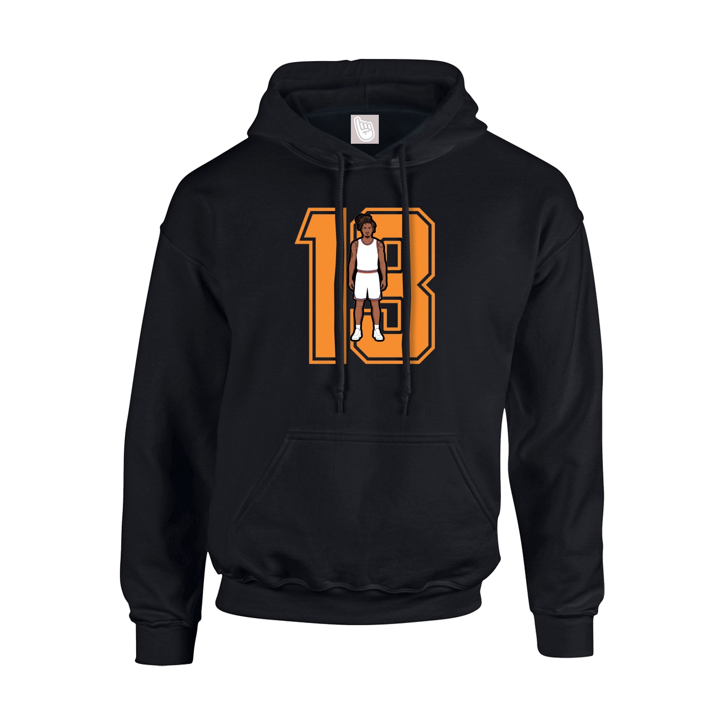 Youth Hoodie — Number in Black