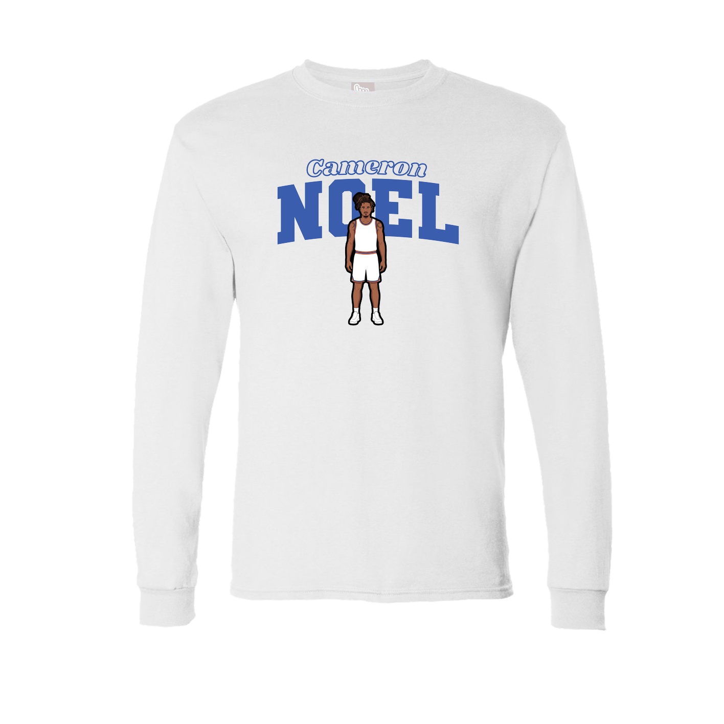 Long Sleeve Tee — Name Arch in White