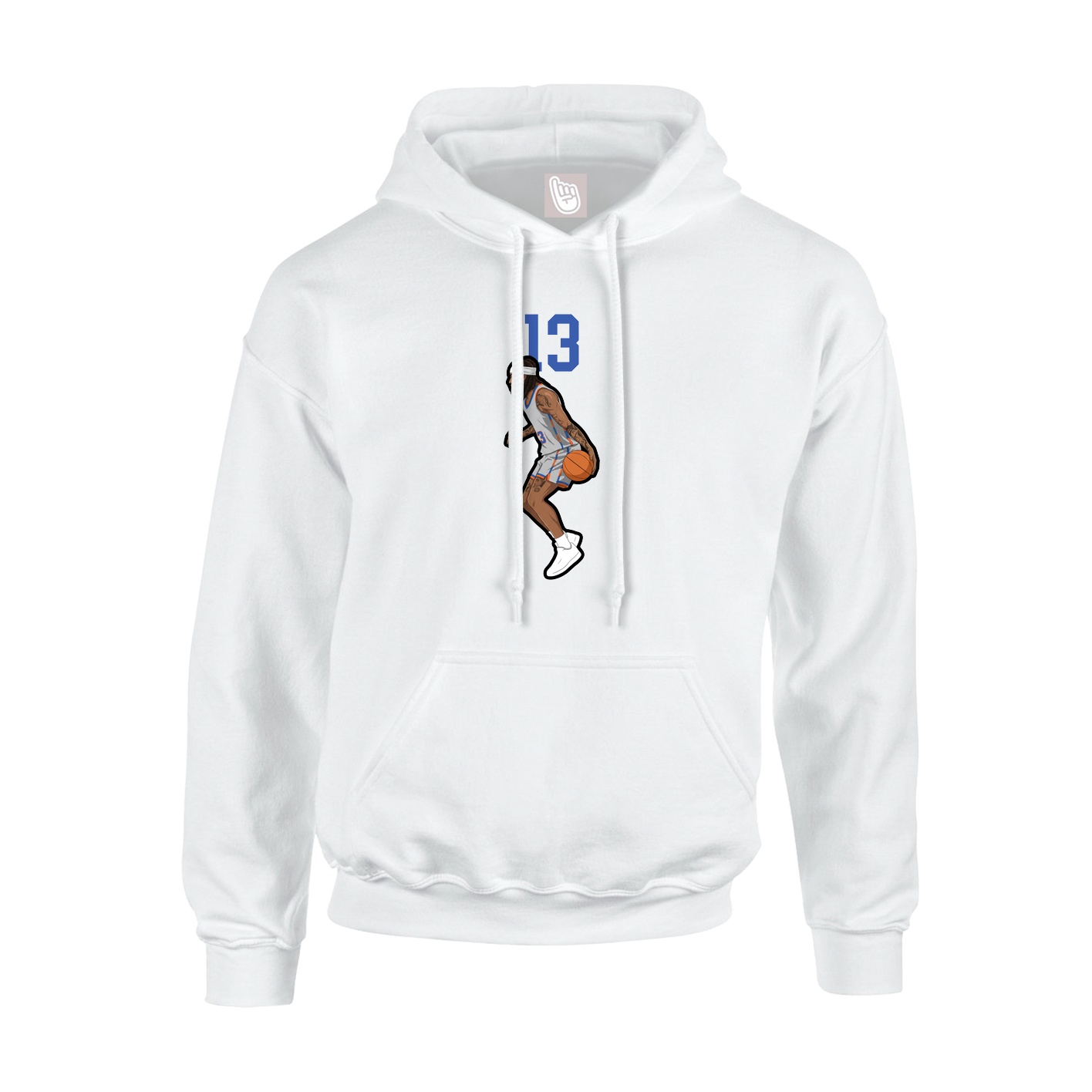 Youth Hoodie — Number Top in White